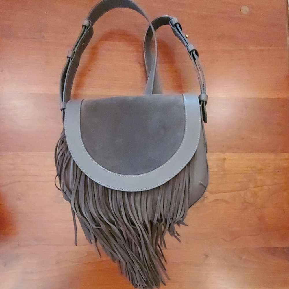 Frye Ray Fringe Saddle Bag